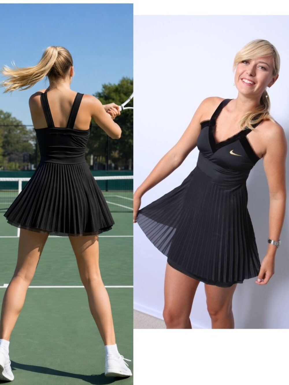 NWT Nike Maria Sharapova tennis dress w/ Bra pleated skirt L Large